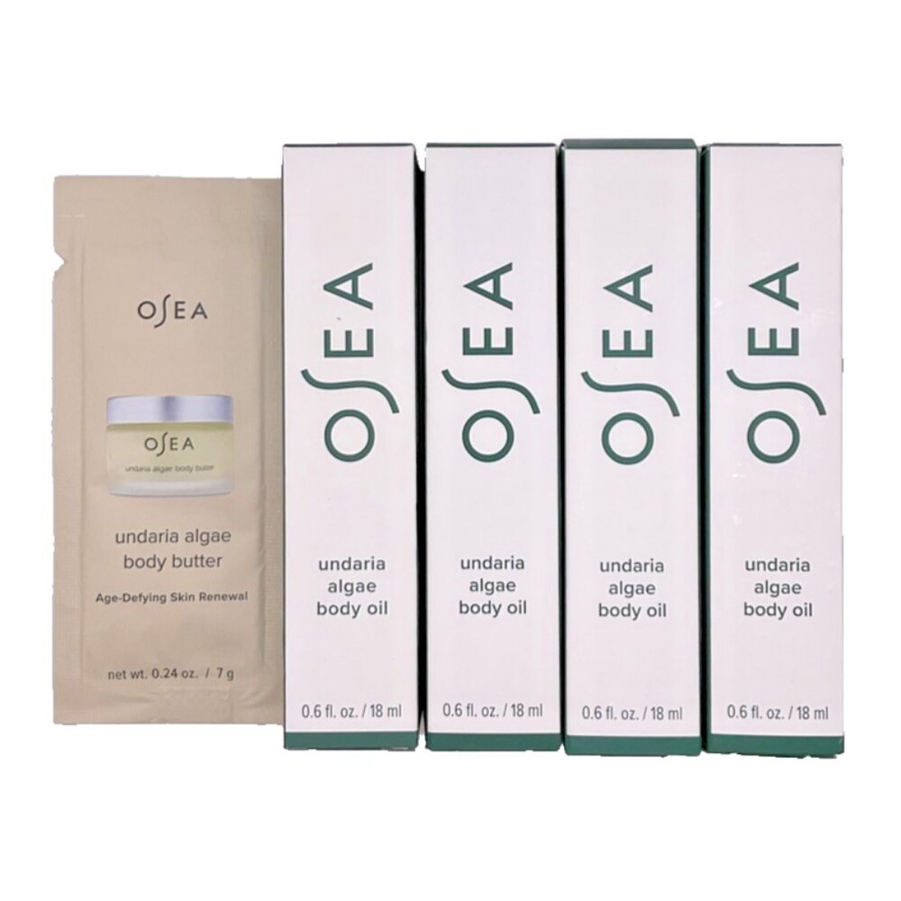 OSEA 5 Piece Set Undaria Algae Body Oil 4 x 18ml Body Butter 1 x 7g NEW Skincare